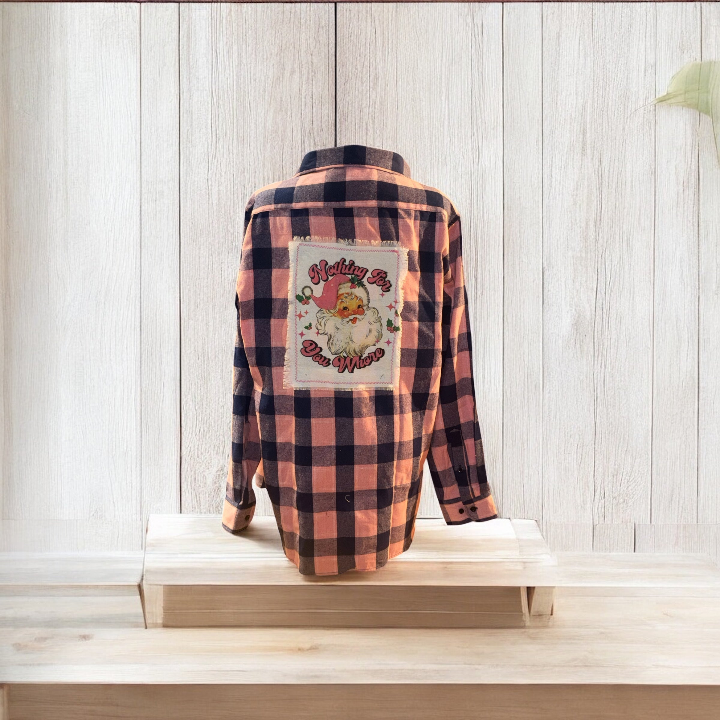 🎄 Vintage Santa “Nothing For you Whore” Flannel