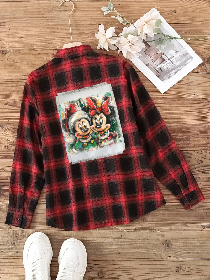 Mickey and Minnie Christmas Flannel
